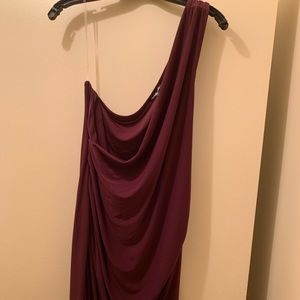 Charlotte Russe+ Eggplant One Shoulder Dress